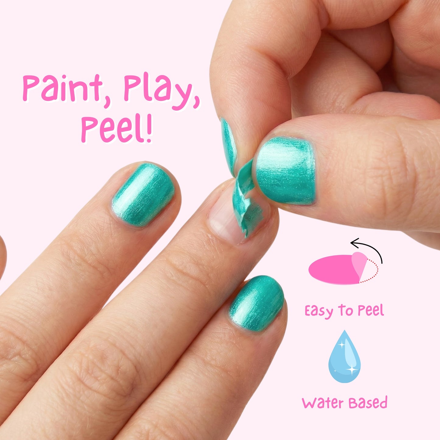 Dino-rific, Smalto Unghie da 4 ml. removibile senza acetone per Bambini