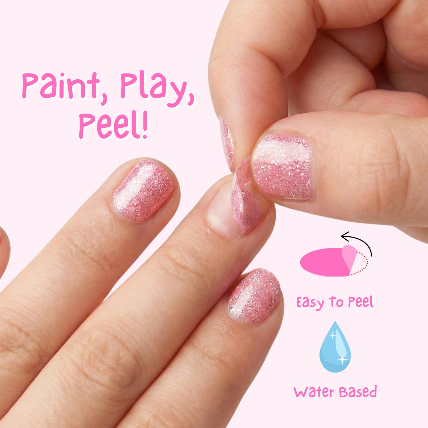 Itsy Glitsy Hippo - Smalto Unghie da 4 ml. removibile per Bambini