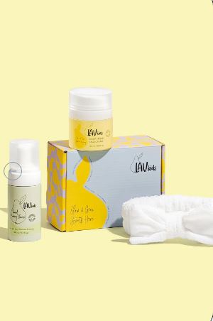 Pacchetto viso + fascia elastica + pochette Lav Kids