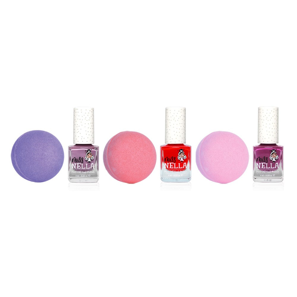 Fizzylicious 3 Bombe da Bagno+ 3 Smalti