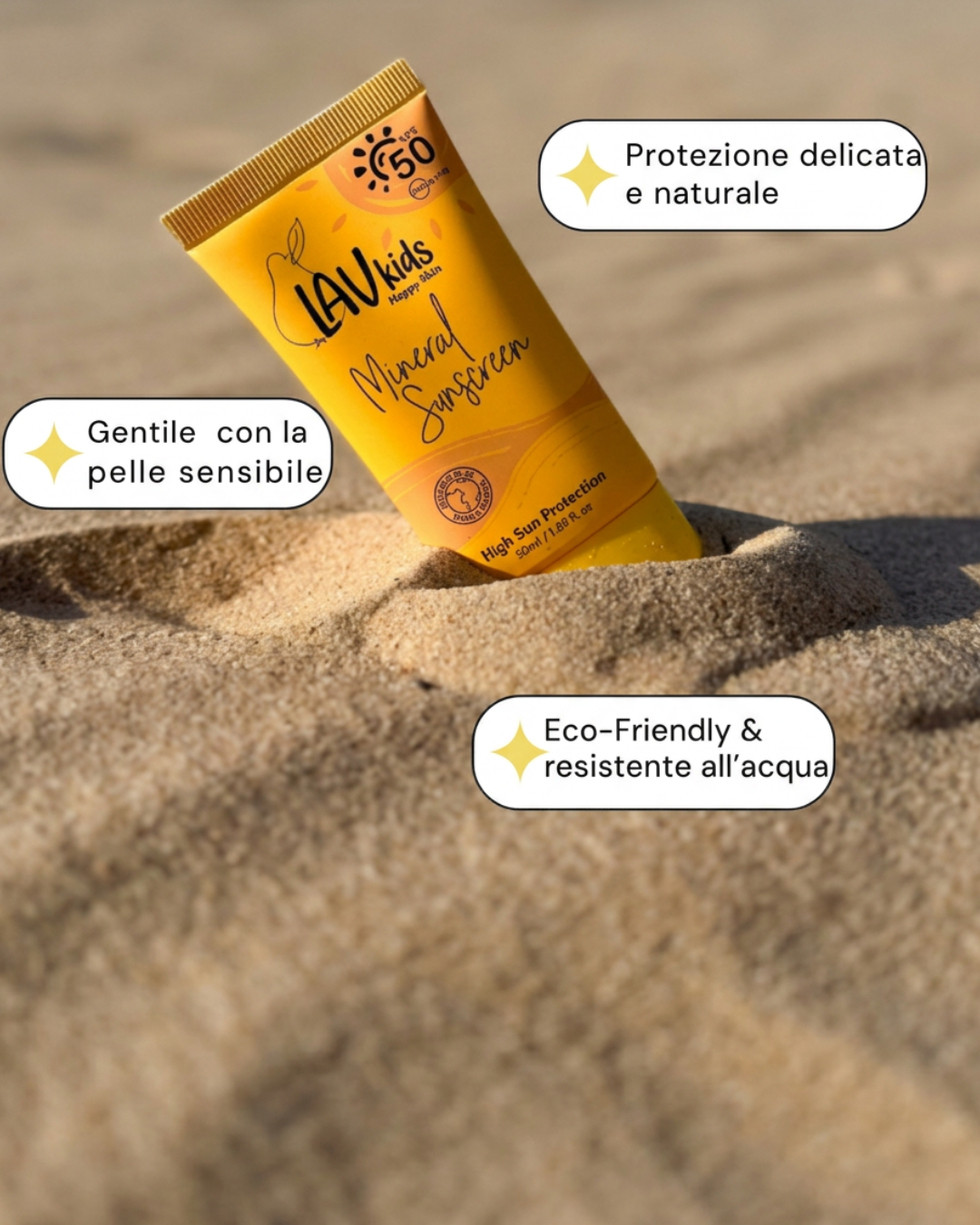Crema solare viso protezione 50 Lav Kids