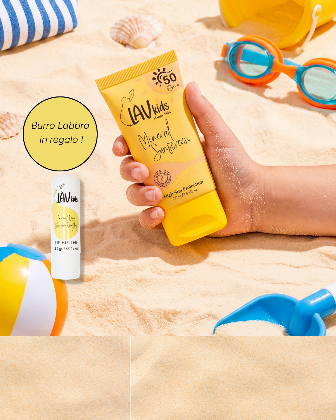 Pacchetto offerta Crema solare viso protezione 50 + lip balm omaggio